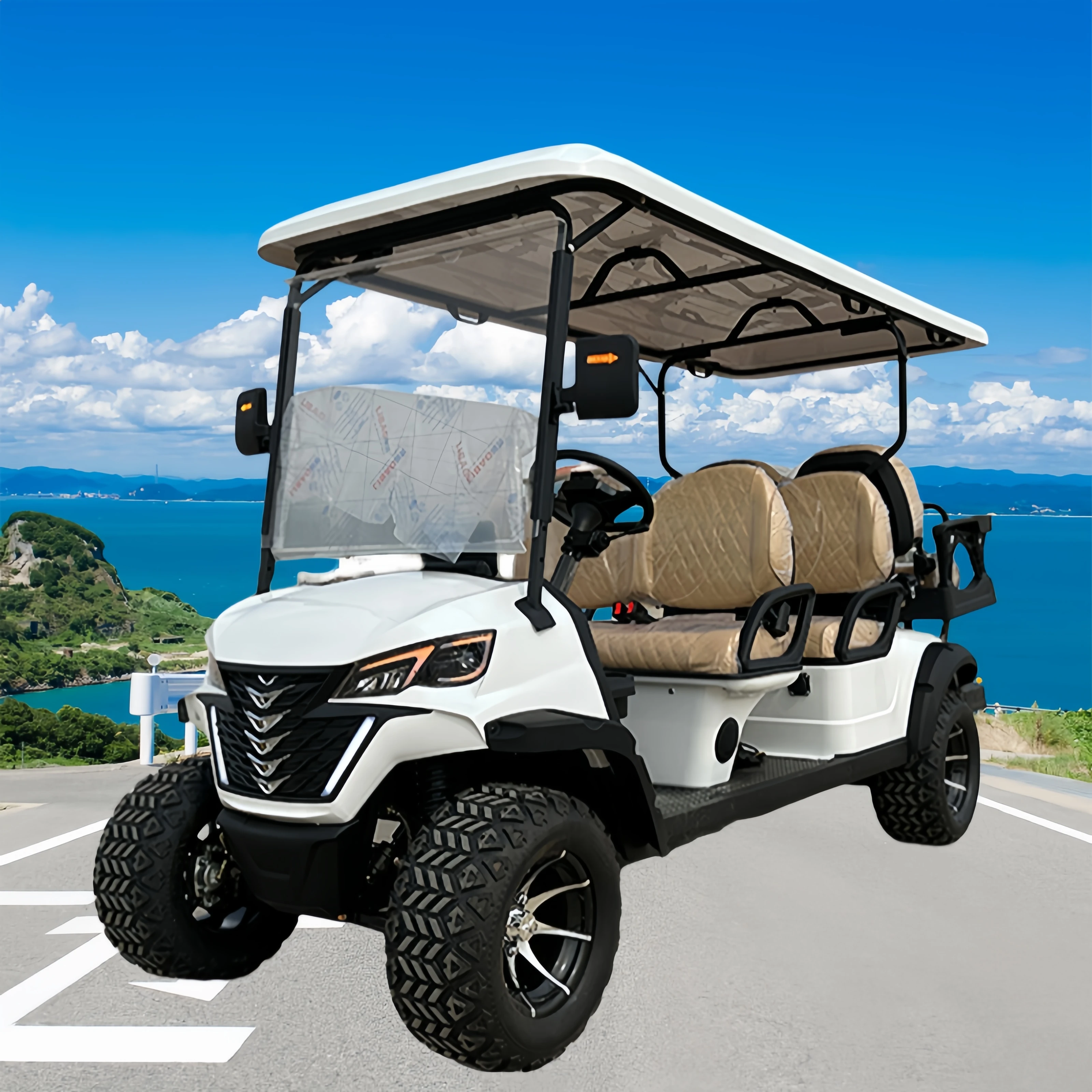 Factory Price 4 Seater Club Car Electric Golf Carts With 5KW Motor Gasoline Golf Buggy For Airport