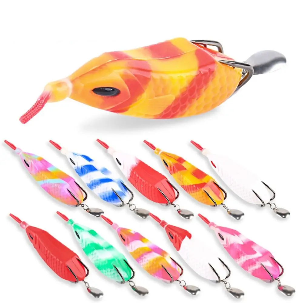 Frog Lure Double Propeller Legs Silicone Soft Baits 16g Topwater Wobblers Artificial Bait For Bass Catfish Fishing Tools