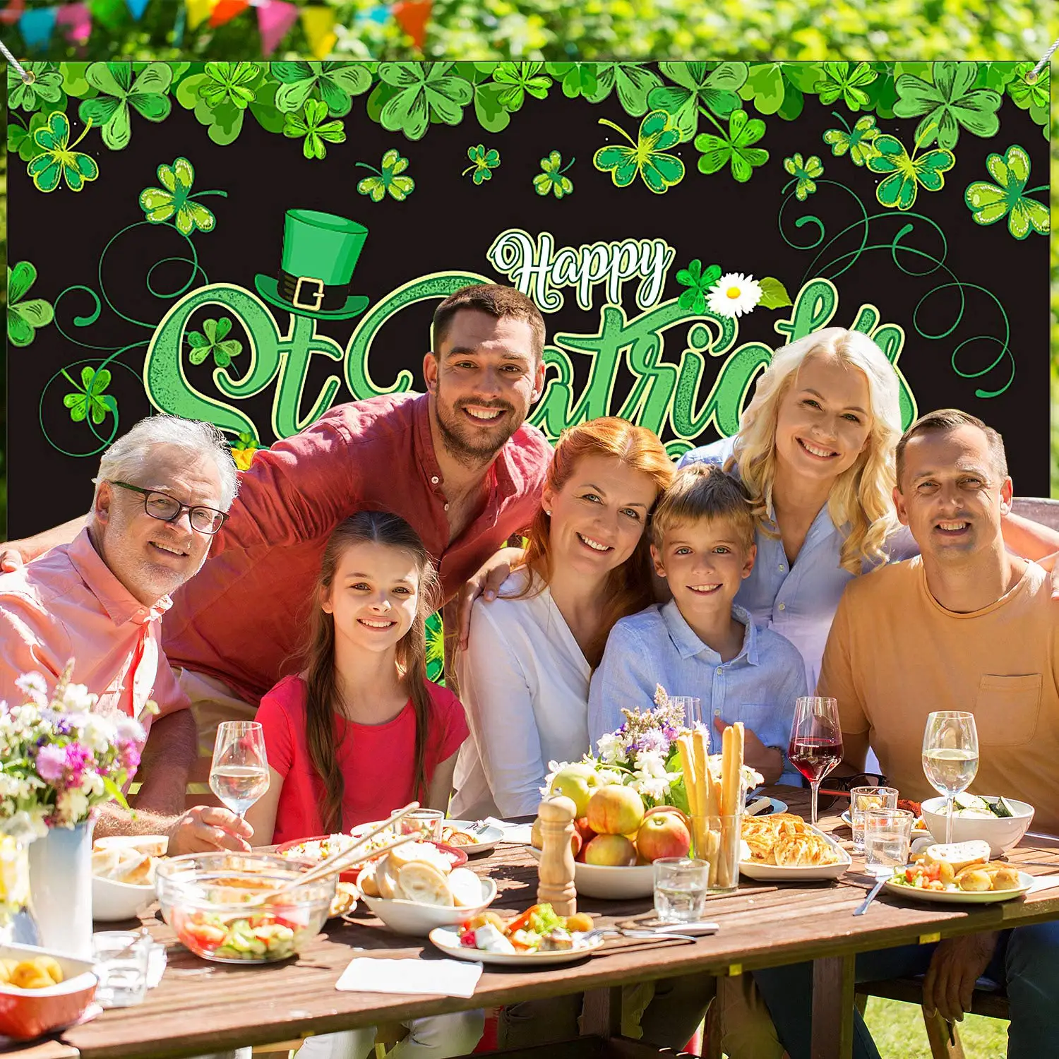 Photography Background Saint Patricks Day Green Leaf Kid Birthday Party Cake Smash Portrait Decor Backdrop Photo Studio Props