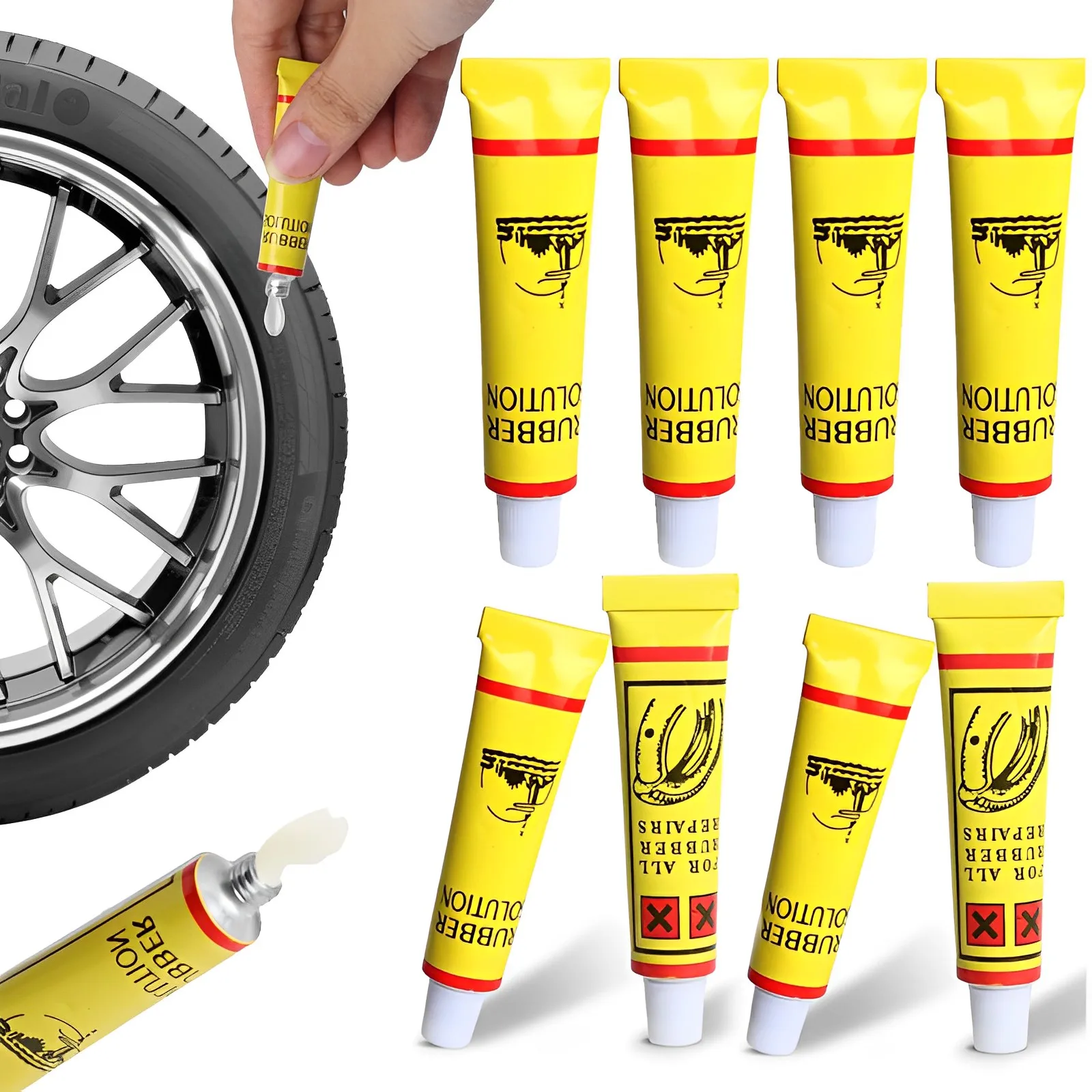 6ml Car Tire Tyre Repairing Glue Tyre Inner Tube Puncture Repair Tools Motorcycle Bike Wheel Repairing Glue Tool Car Accessories