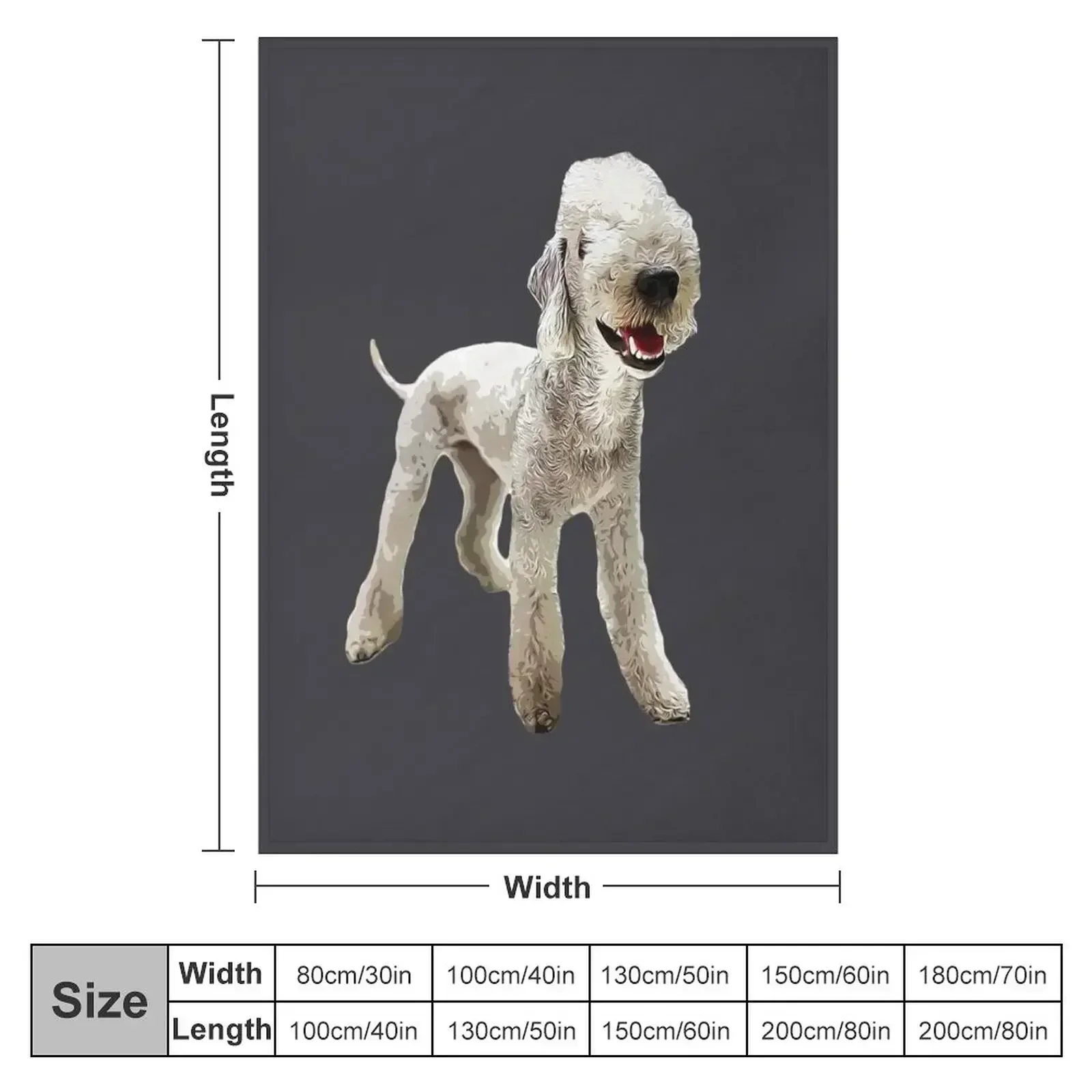Bedlington Terrier Throw Blanket couch cozy soft plush fuzzy picnic outdoor blanket