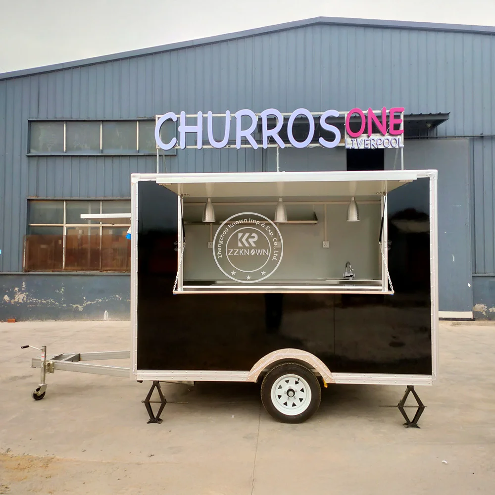 

Concession Food Truck Street Restaurant Concession Ice Cream Cart Customized Mobile Fast Food Truck Trailer For Sale