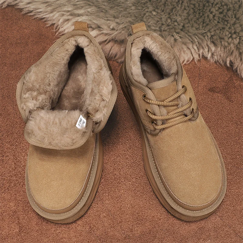 

Теплые зимние мужские ботинки на меху, мужские кроссовки на шнуровке, модные зимние ботинки, мужская кожаная обувь, зимние мужские ботильоны Hombres Botas