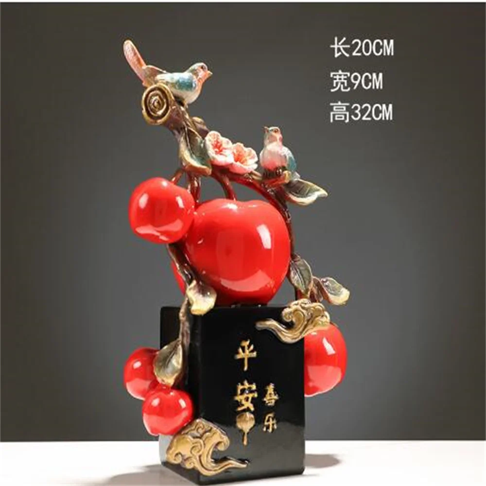 

New Chinese style creative Ping An Joyful Apple decorations for living room, desktop, foyer, TV cabinet, front desk, housewarmin