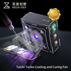 Qianli MEGA-IDEA 3 in 1 Taichi Turbo-Raffreddamento e polimerizzazione Ventola di raffreddamento e polimerizzazione Raffreddamento rapido e polimerizzazione UV Strumenti per ventole di manutenzione