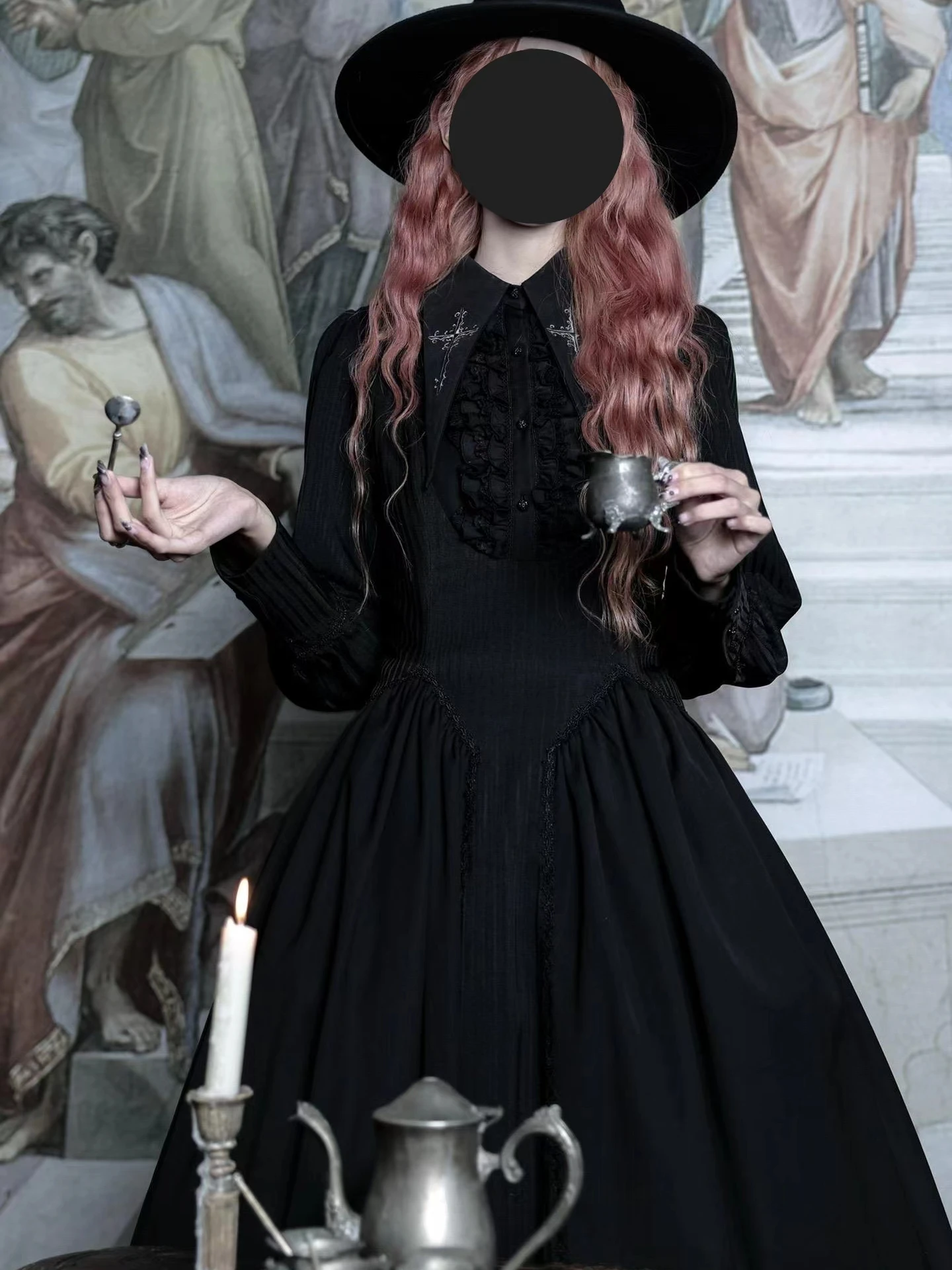 Lolita Dark Goth Style Dress Autumn and Winter New Long Sleeve