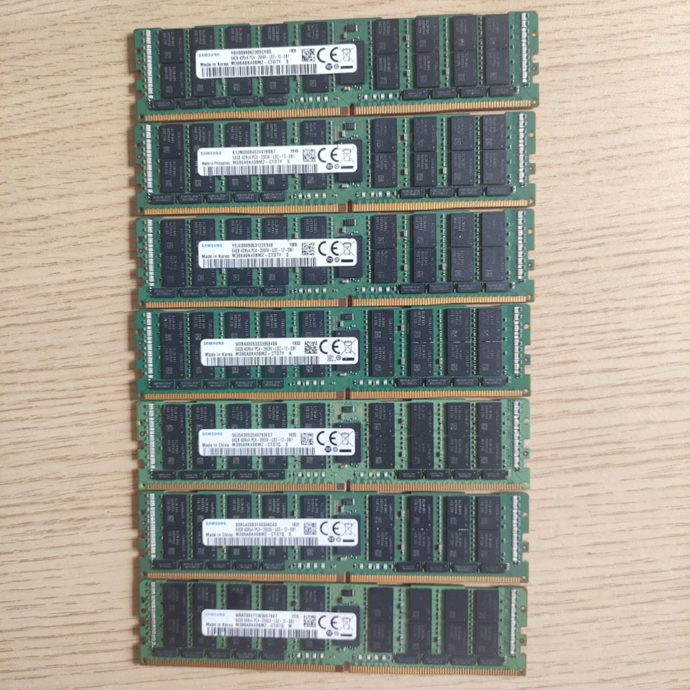 

1 PCS For Samsung 64G 4DRX4 PC4- 2666V- LRDIMM RAM M386A8K40BM2-CTD Server Computer Memory