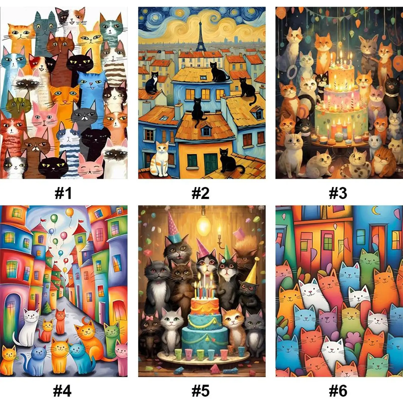 

Cat Printed Cross Stitch Kit 40x55cm DIY 11CT Embroidery Craft Set Home Decor