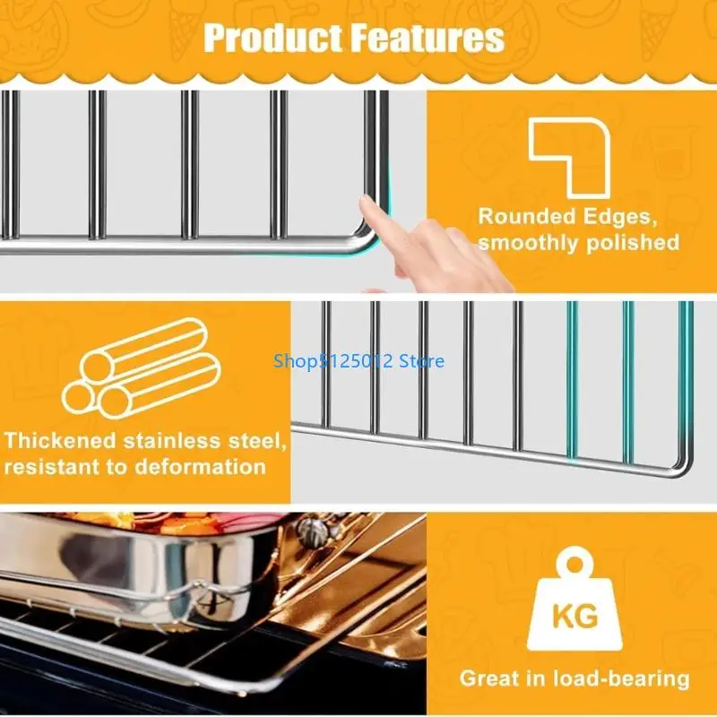 G8TC Stainless Steel Air Fryers Rack for SP101/100 with Even Heat Distribution and Easy Cleaning Baking Roasting and Grilling