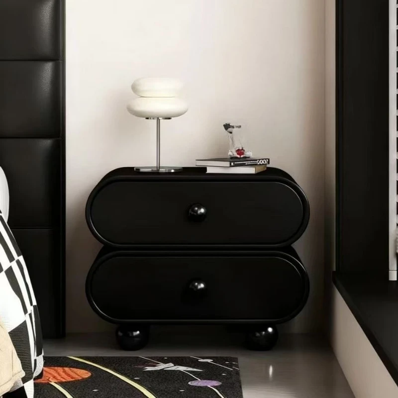 Very simple modern bedside table solid wood bedroom household small bedside locker