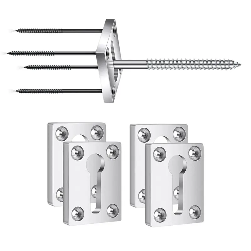 

Новые крепления для ступенчатых лестниц, 4 комплекта, фурнитура для установки деревянных поручней, подходят для лестниц, готовых полов, плитки, бетона