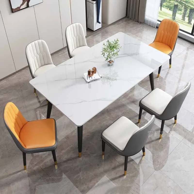 Premium Nordic Breakfast Table Rectangle Marble Italy Dining Room Set Tables Serving Hospitality