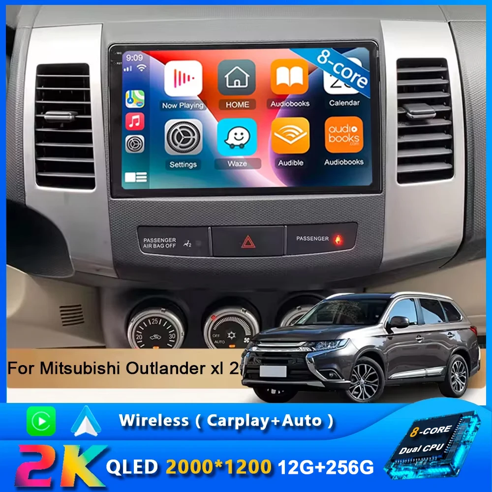 Android 16 Car Radio Multimidia Player For Mitsubishi Outlander xl 2 2005-2012 For Citroen C-Crosser For Peugeot 4007 2007-2013