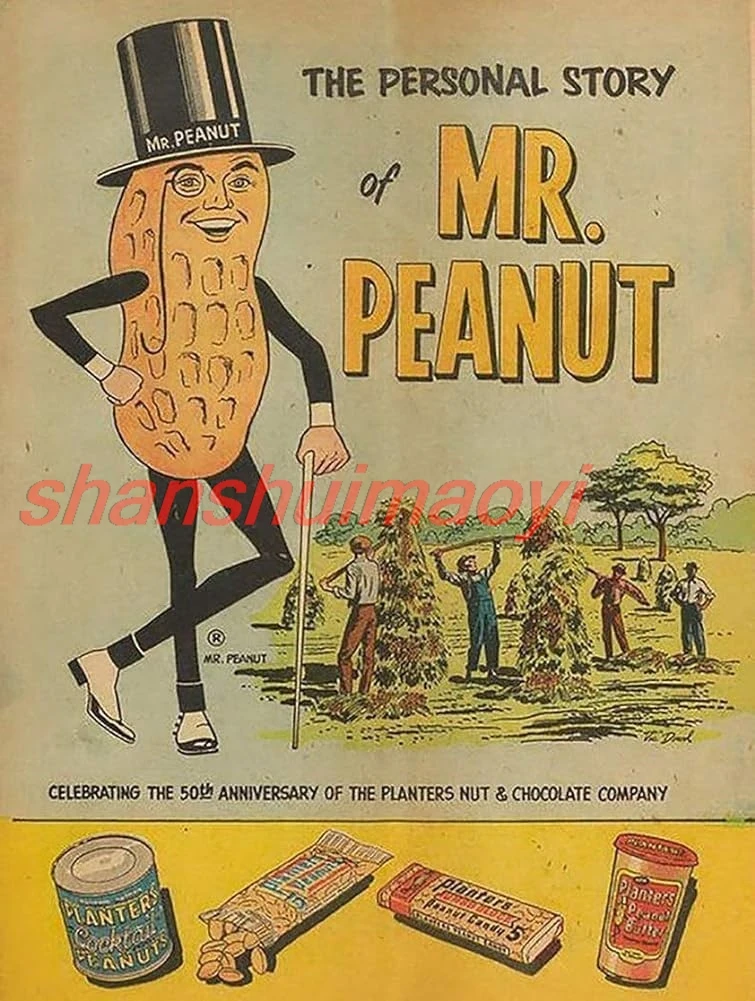 MAI Retro Style Mr Peanut Salted Nuts Story Vintage Inspired Bar Wall Decoratio Metal Tin Sign 8x12 inches