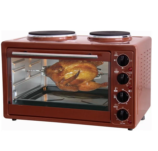 45L kitchen appliance portable electric oven with two cooking hot plates