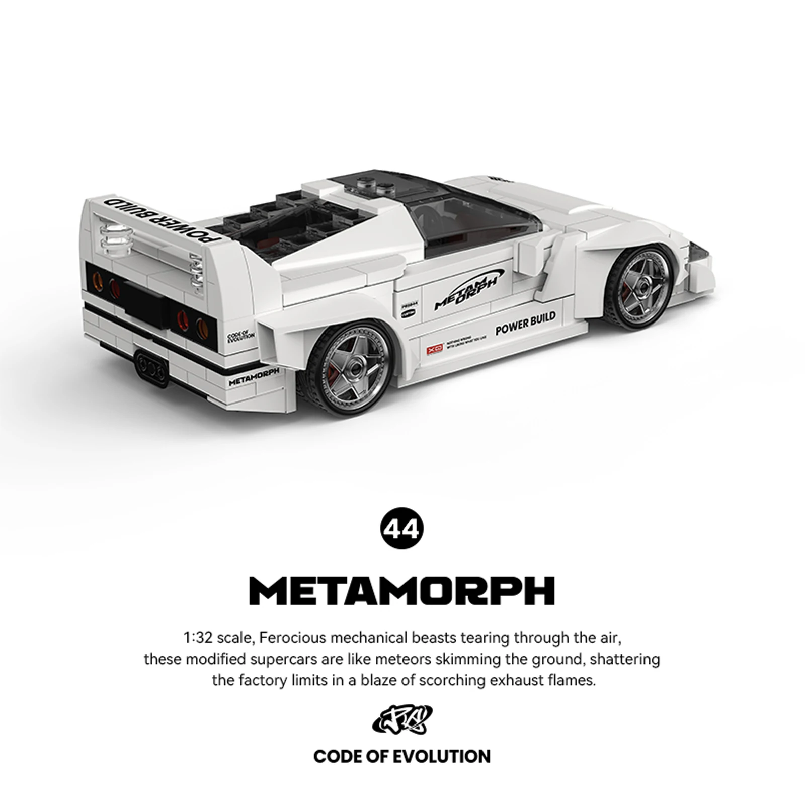 394 個 MOC シティテクニカル F40 スーパーカービルディングブロッククラシックシルバーレーシング車両モデルコレクタブルオーナメントおもちゃ男の子ギフト