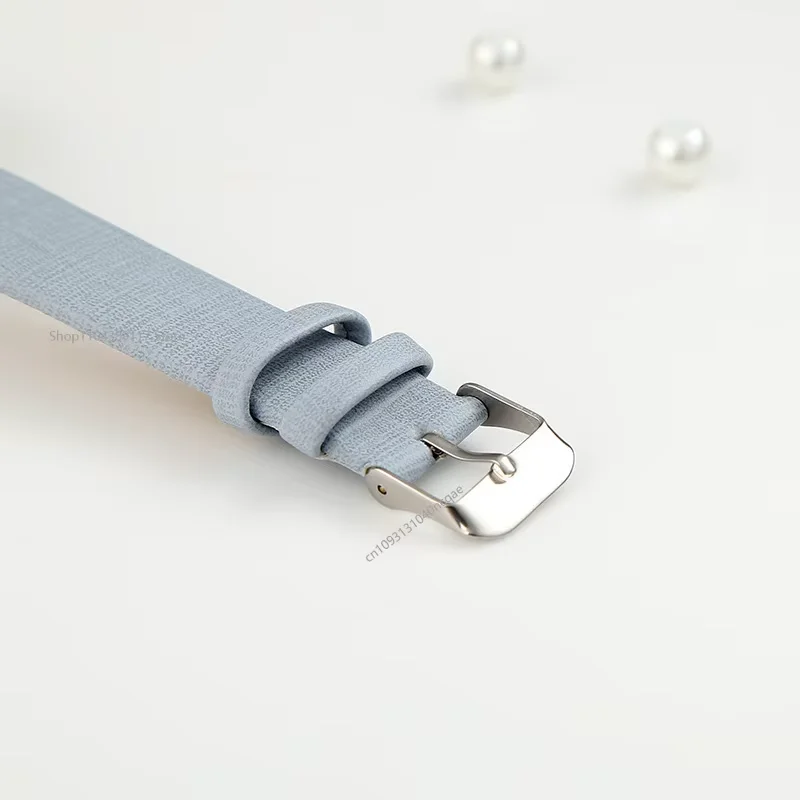 أسلوب بسيط ساعات جلدية بيضاء المرأة ساعة الموضة الحد الأدنى السيدات ساعة معصم عادية أنثى كوارتز ساعة Reloj Mujer