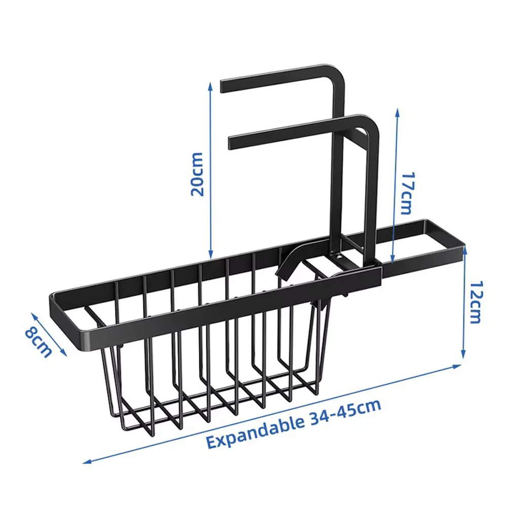 Retractable Drain Rack Sink Rack for Kitchen Utensils Practical Drying Rack Space Saving Design for Organized Kitchen