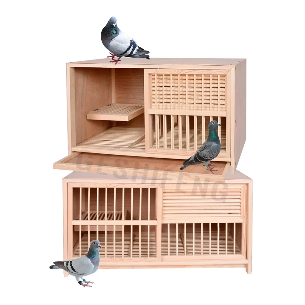 

Hot Sale All Seasons Modular Wooden Bird Products Racing Pigeon Nest Box Wood Dove Pigeon Breeding Cage for Pigeons