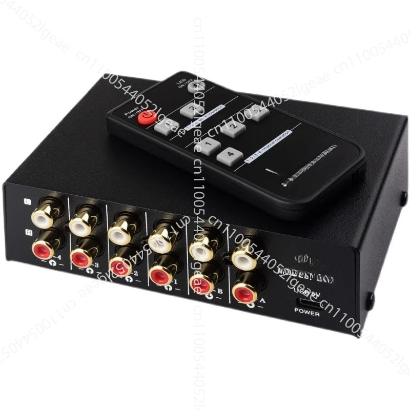 

Audio signal remote control switch; headphone and speaker switch; two-way switching; 2 input 4 output with no loss