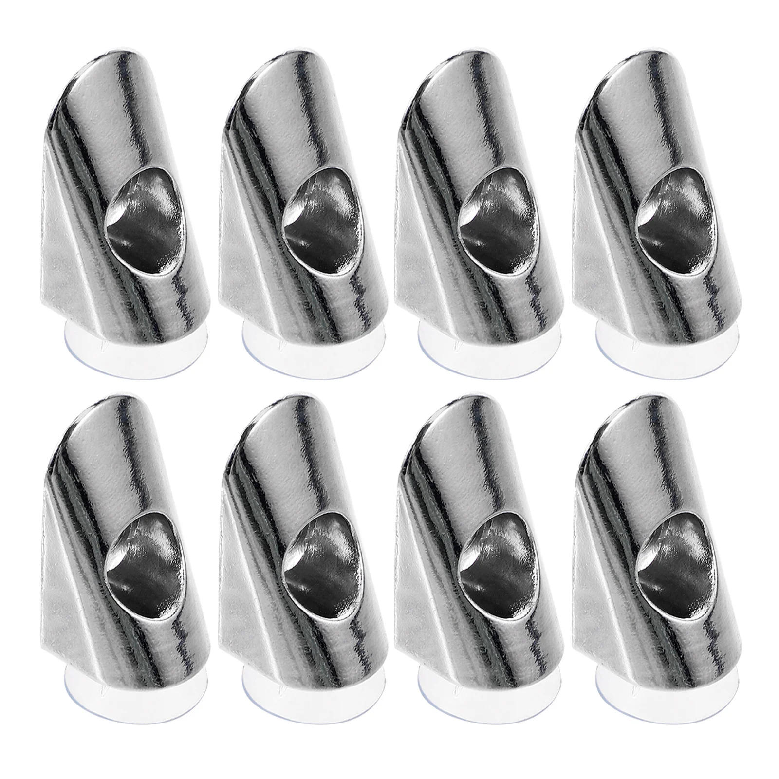 

8Pcs Glass Shelf Brackets Metal Durable Stable Bathroom Fixture Supports for Glass Shelves Cabinets Closets Kitchen Furniture