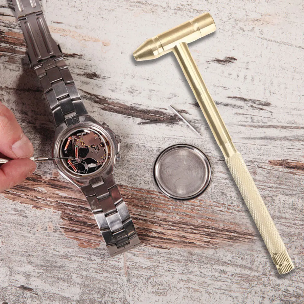 6 In 1 Metal Hammer Screwdriver Multi-Functional Hand Tools Hammer Mini Portable Hammer Watch Jewelry Repair Kit