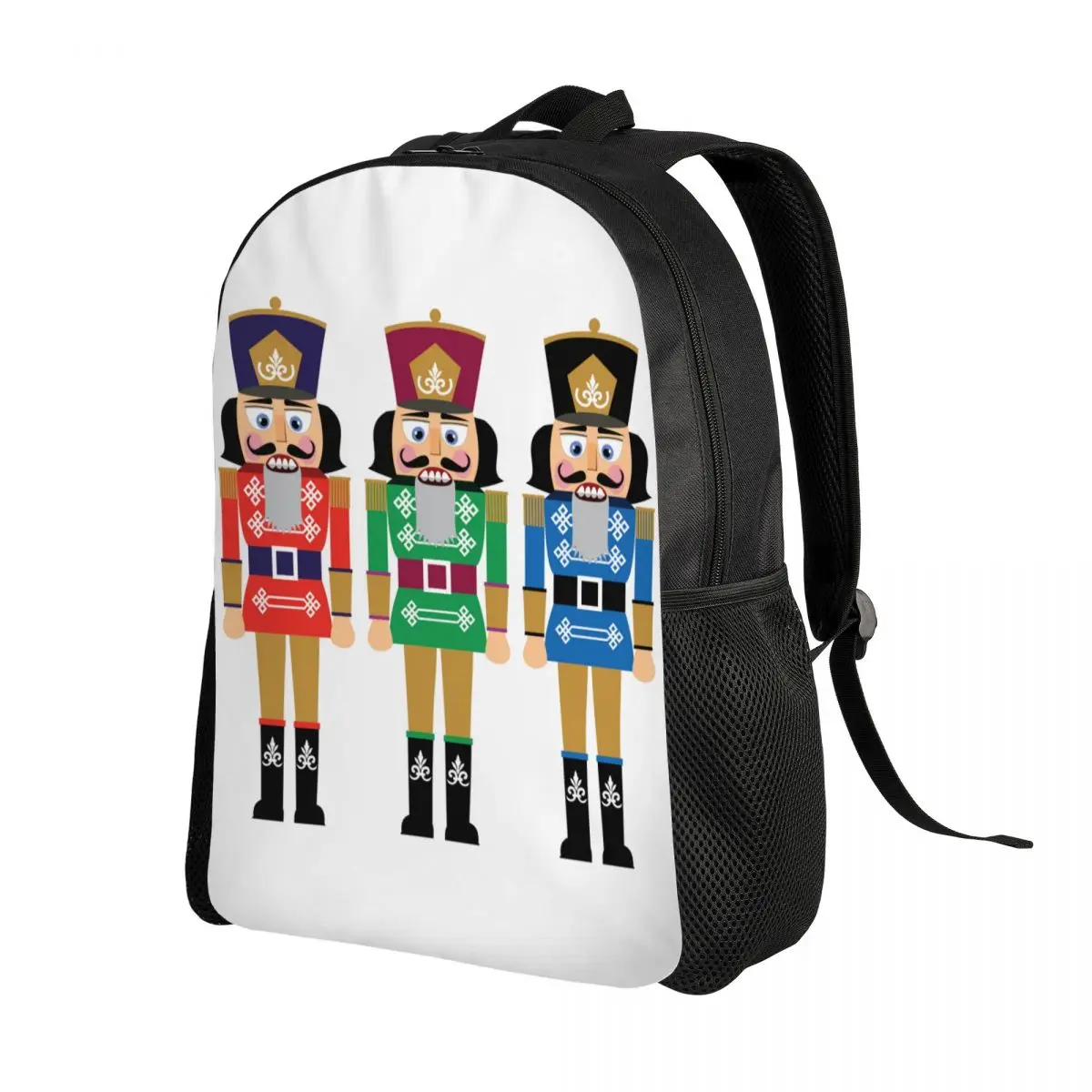 Custom Cartoon Toy Soldier Christmas Nutcracker Travel Backpack Men Women School Computer Bookbag College Student Daypack Bags