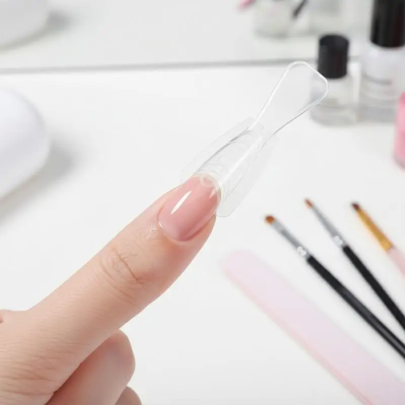 

Dual Form Coffin Nail Molds 240pcs Reusable Nail Extension Tools Kit for Acrylic Gel Manicure Salon Home DIY