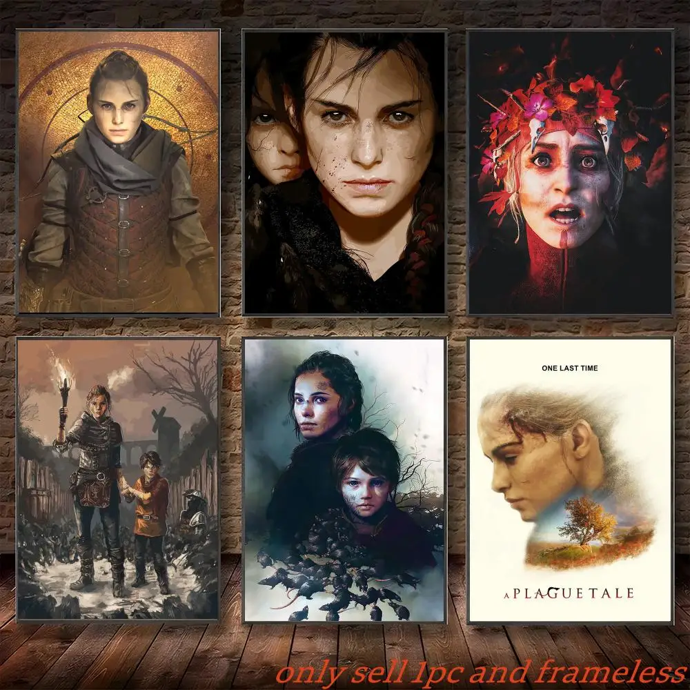 A Plague Tale: Requiem Game Poster Mural HD Wall Decals for Bedroom Living Room Home Self-Adhesive Decor Gift