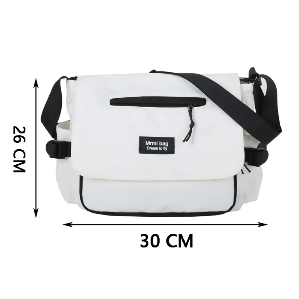 Nylon Polyester Crossbody Bag, Sacos de rua impermeáveis, Sacos Multi-Purpose Messenger, Portátil, Branco, Preto, Azul