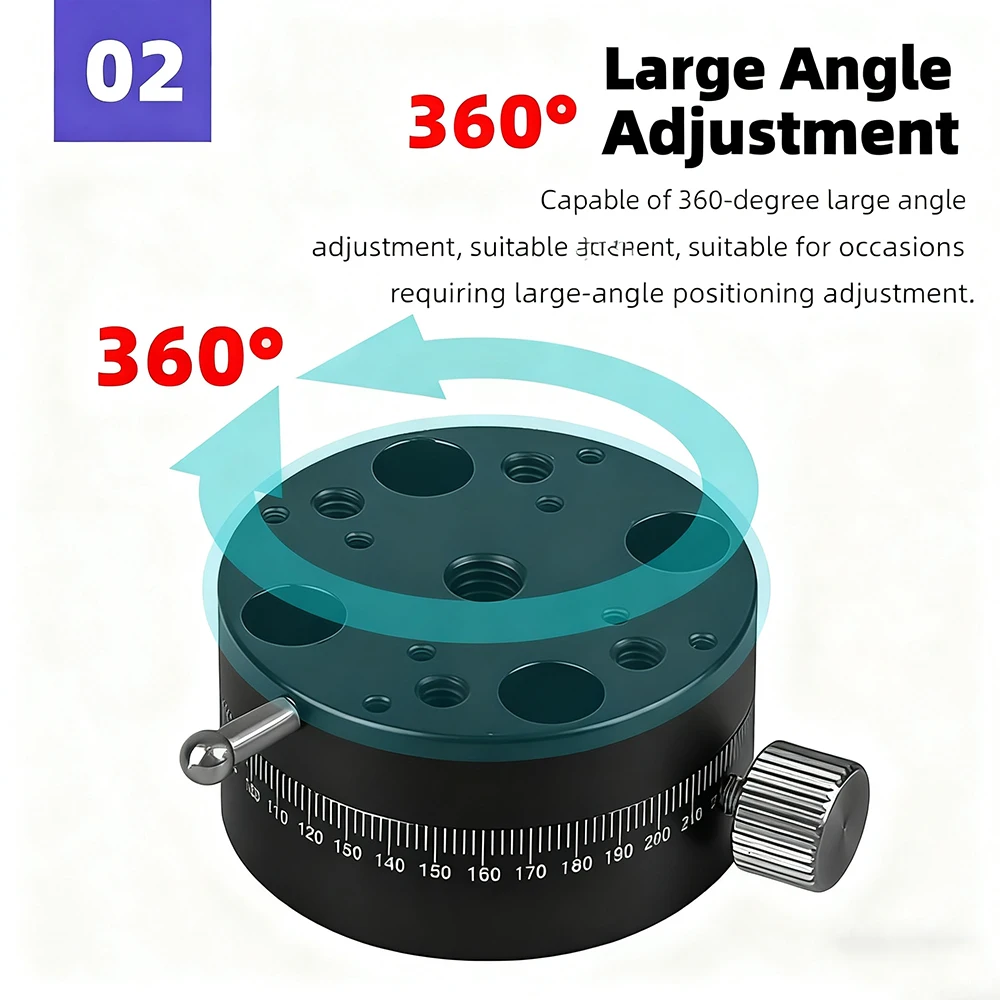 Placa de indexação de ângulo de ajuste fino, rotação de 360 graus, eixo r, mesa deslizante rotativa, plataforma de ângulo de ajuste de precisão manual