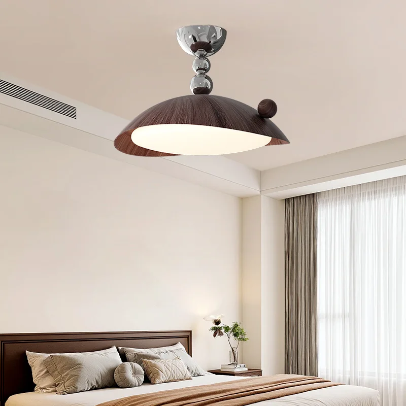 Mid Ancient Style Ceiling Lights Designer Lighting Creative Personality Walnut Color Warm Bedroom Interior Fixtures Ceiling Lamp