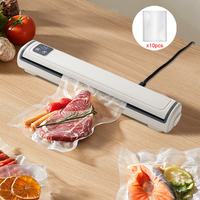 Food Vacuum Sealer Vacuum Packaging Machine for Food 220V Automatic Household Food Vacuum Sealing Machine with 10pcs Vacuum Bags