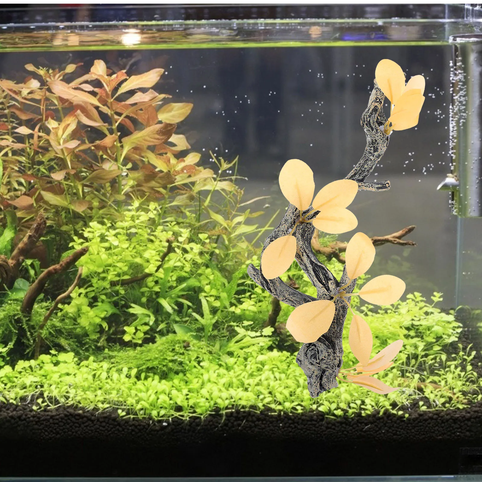 

DIY Fish Tank Decoration Resin Craft Tree Branches Realistic Lizard Climbing Accessories Supplies Reptile Tank Accessories