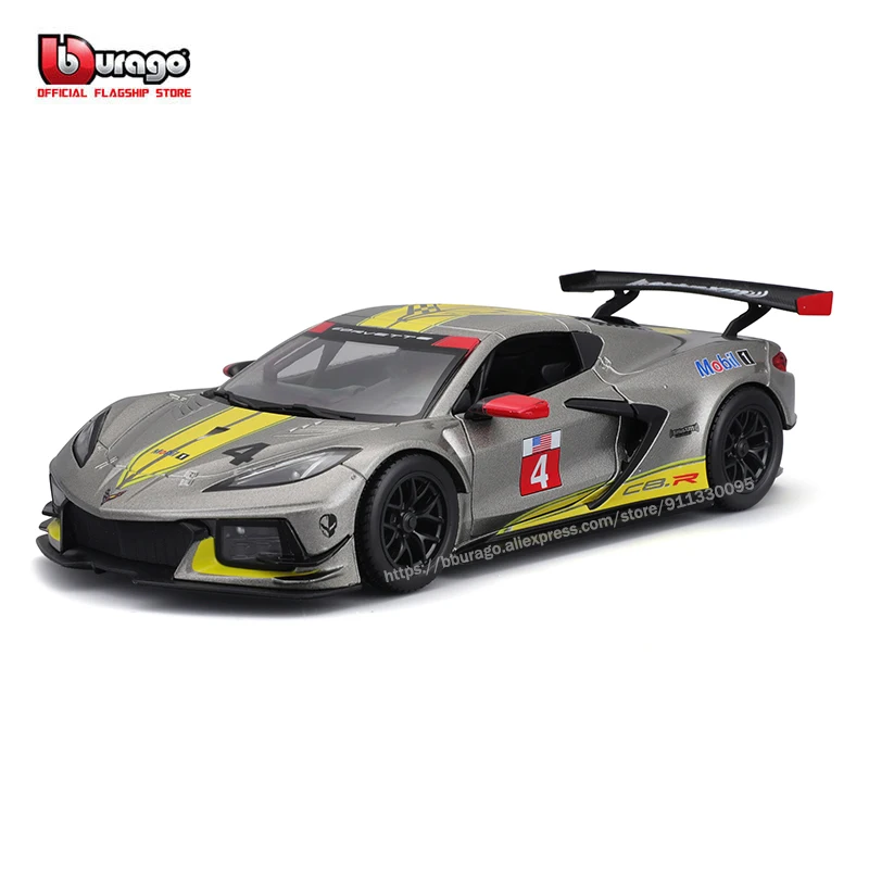 

Bburago 1:24 2020 Chevrolet Corvette C8.R alloy racing car Alloy Luxury Vehicle Diecast Cars Model Toy Collection Gift