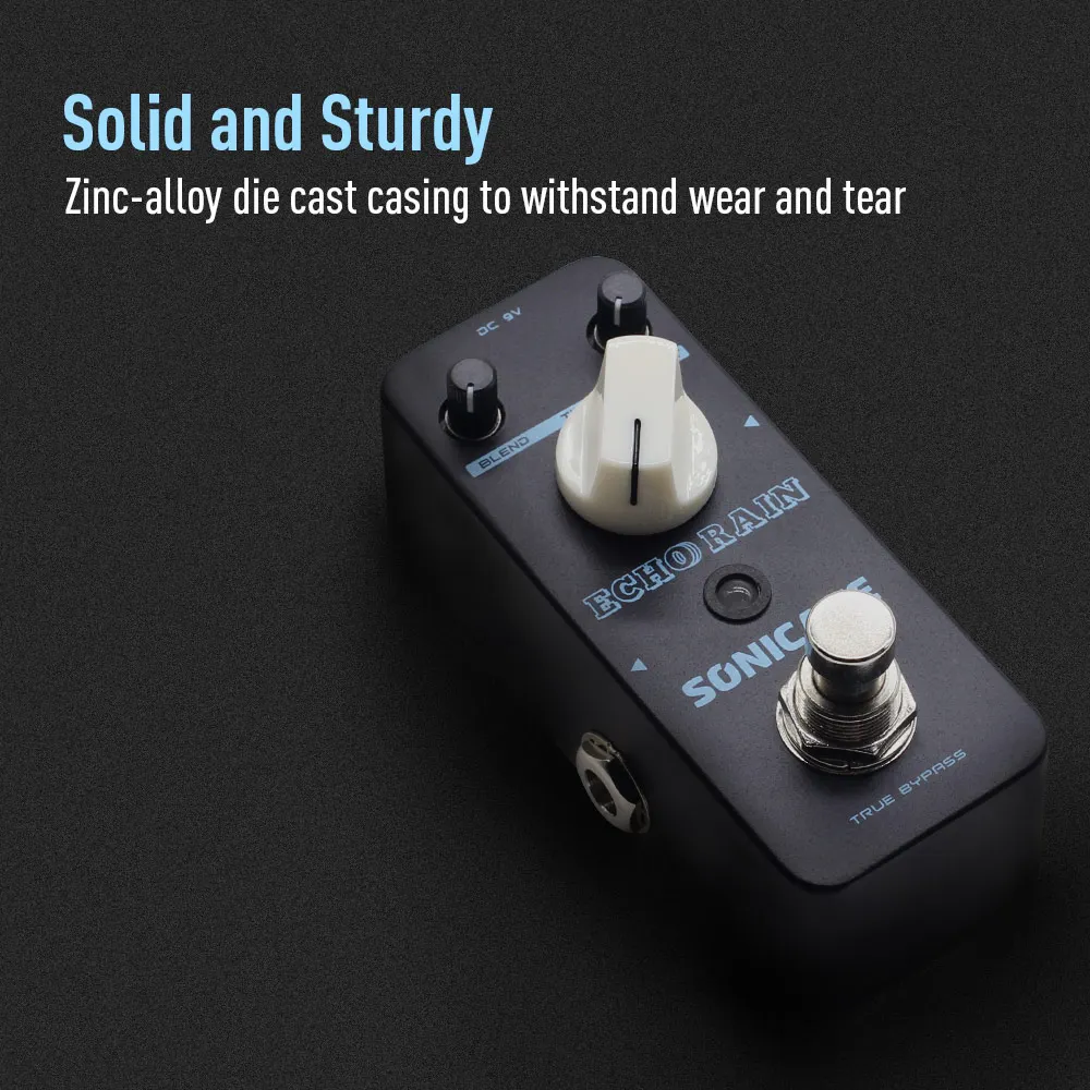 SONICAKE Echo Rain Local shipping from US Analog-Style Hybrid Digital Delay Guitar Effects Pedal QSS-03 - view 6