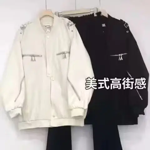 

Свободные куртки Пальто Женская одежда на шнурке Эластичный подол Чистая верхняя одежда Полосатая походная повседневная одежда оверсайз Коричневый Фиолетовый Мягкая молния