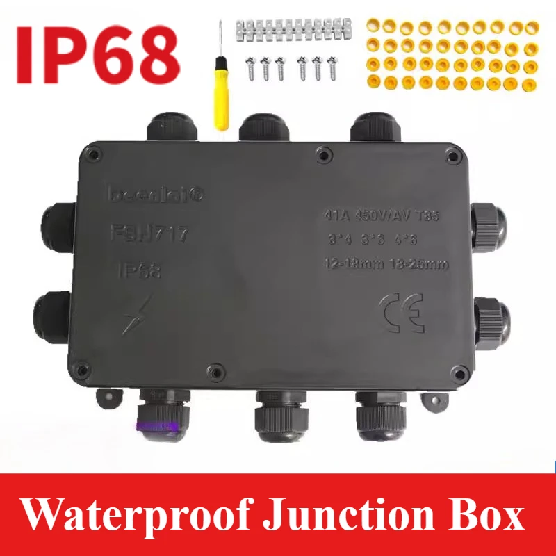 10 Way Wire Junction Box Connector for Led Lighting IP68 Waterproof 4-15mm FSH717 Outdoor Underground Electrical Juction Box