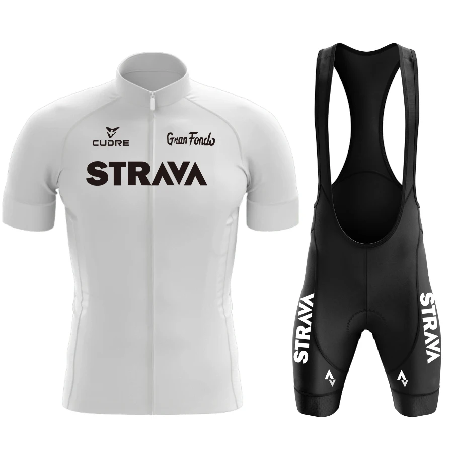 STRAVA Cycling Bib Tricuta Man Sports Clothing Men's Bike Uniform Pants Gel Outfit Road Jersey Mtb Male Kit Summer Clothes Suit