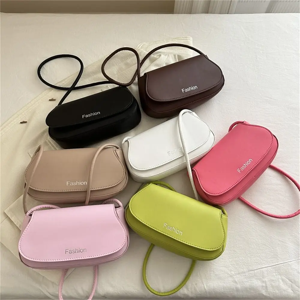 Fashion PU Leather Shoulder Bag Small Square Handbags Portable Clutch Tote Female