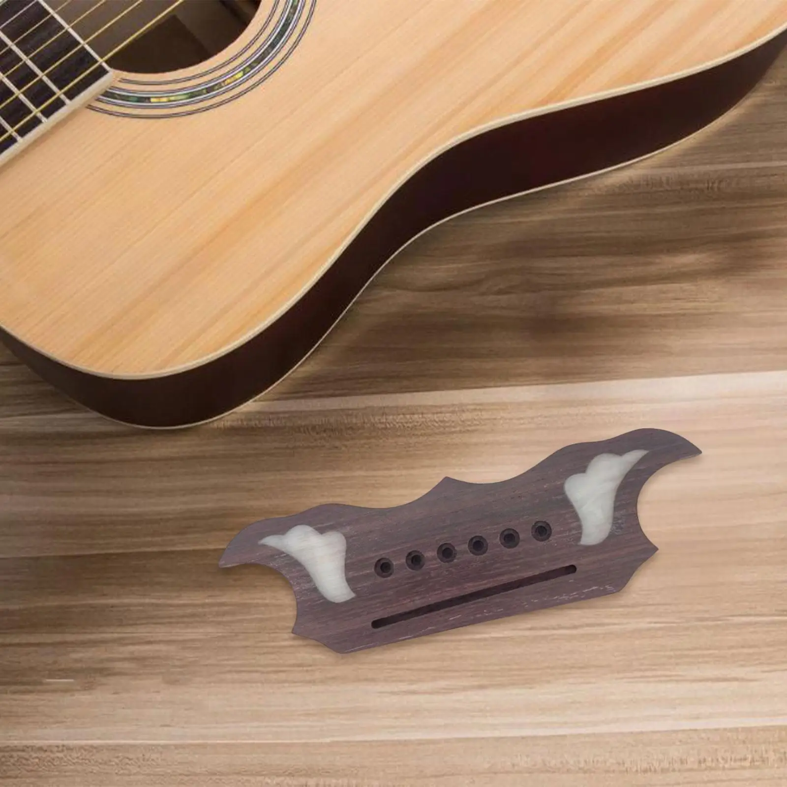 

Rosewood Guitar Bridge 6 String Lightweight Musical Instruments Accessories
