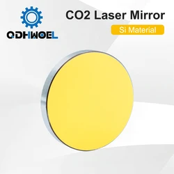 CO2 Laser Si Reflective Mirrors Dia.19.05 20 25 30 38.1 MM Refiectivity 99.6% for Laser Engraving Coated Gold Silicon Mirrors