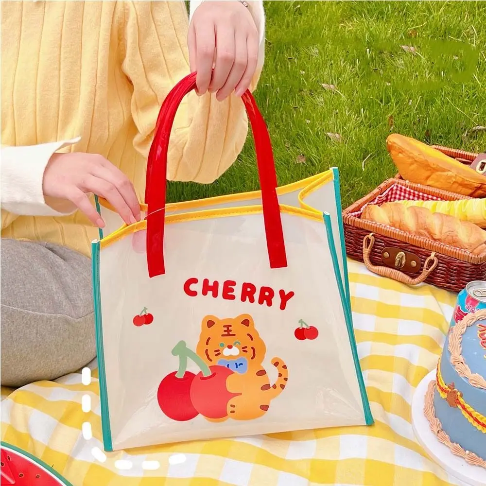 

Cute Large Capacity Wash Pouch Cosmetic Case Bear Waterproof Beach Bag Transparent Makeup Bag Cartoon Storage Bag PVC Tote Bag