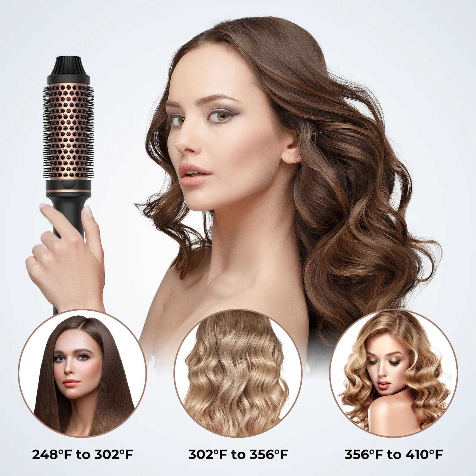 

Thermal Brush Heated Curling Brush Heating Round Brush Profession Ceramic Curling Iron Volumizing Brush Travel Hair Curler Comb