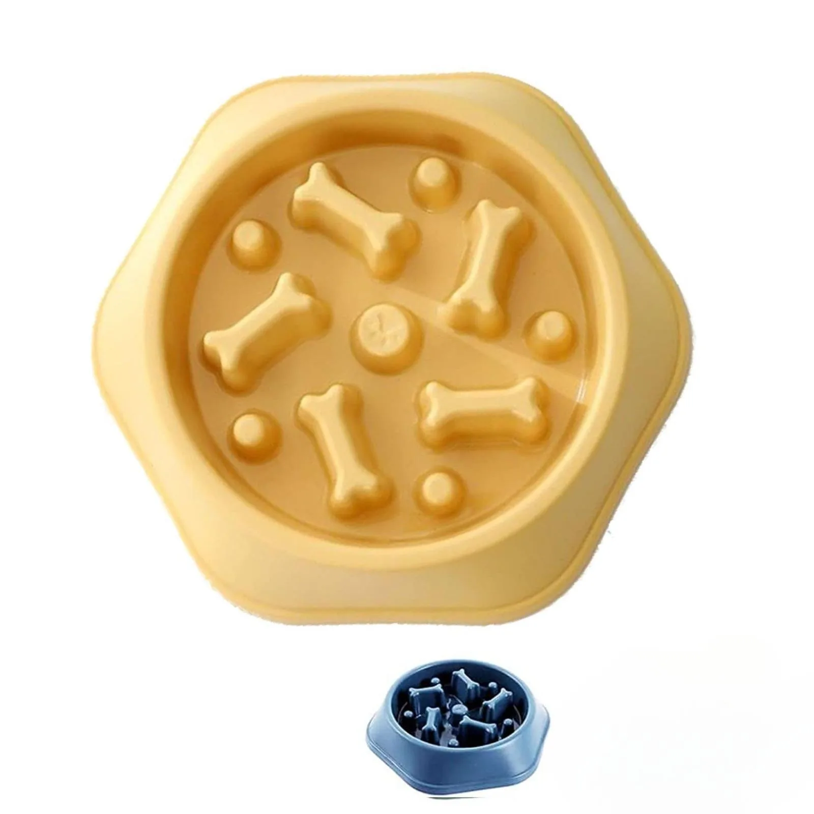 Slow Feeder Dog Bowl,Anti Gulping Healthy Eating Interactive Bloat Stop Fun Alternative Dog Slow Food Feeding Pet Bowl