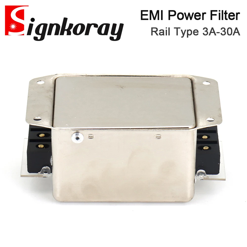 SignkoRay CW4L2-A-R Series 220VAC Power Filter 6A 10A 20A 30A Rail Type For Co2 Laser Cutting and Engraving Machine