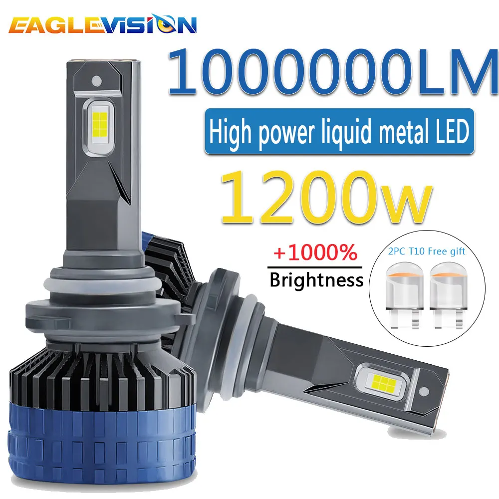 

EAGLEVISION Cars Headlamp H4 LED Canbus 1200W Super Bright 9005 9006 9012 H1 H4 H7 H11 12V 24V 3570 LED Chips Auto Light