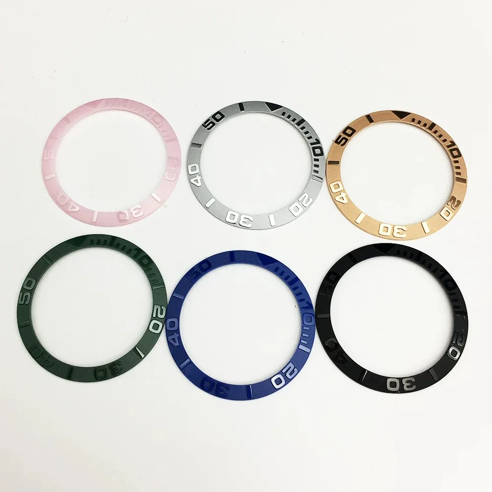 

Watch Accessories Watch Ceramic Ring 38mm Suitable for Alternative Black and Green Water Ghost Watch Case Ring Repair Parts