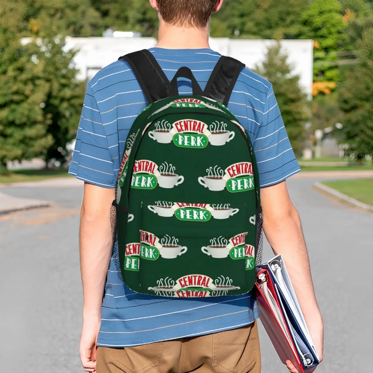 Central Perk Friends TV Show Backpack Student BookBag Men Women School Bag Laptop Shoulder Bags