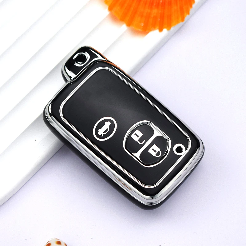 2/3/4 Botton for Toyota Land Cruiser LC200 Prado 150 Camry Prius Crown TPU Car Key Case Fob Cover Shell Keychain Accessories